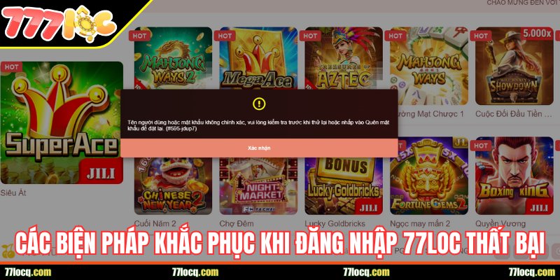 Các biện pháp khắc phục khi phát sinh lỗi đăng nhập