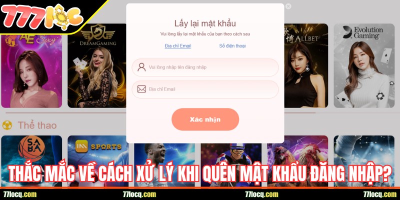 Thắc mắc về cách khắc phục sự cố quên mật khẩu?